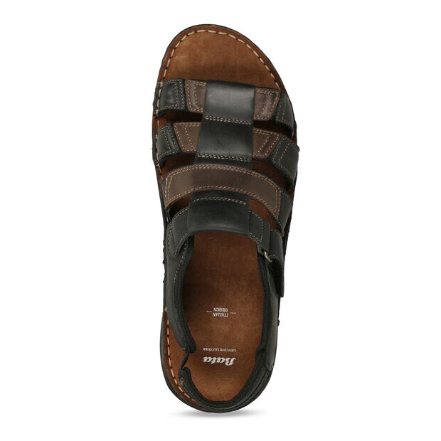 Sandali da uomo in nubuck, Marrone