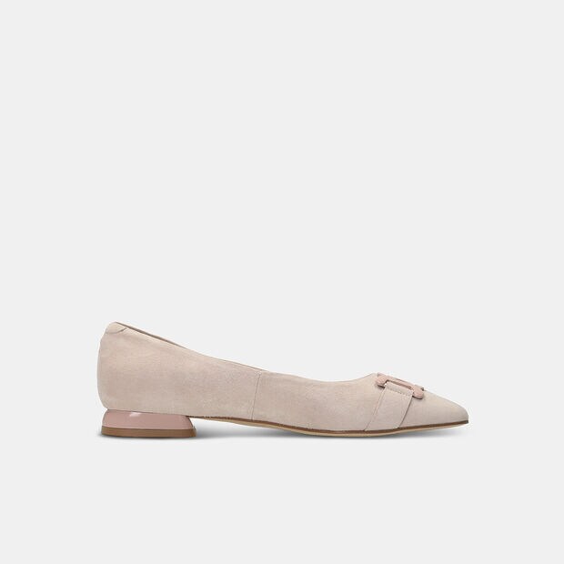 Ballerina da donna in suede, 