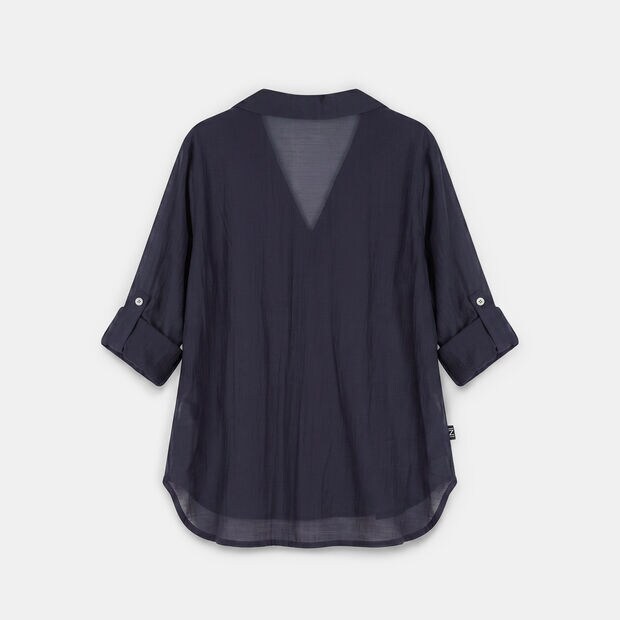 Damen Viskosehemd Origini, Blau