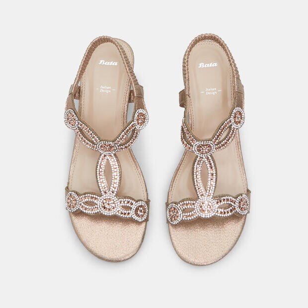 Damen-Sandalen mit 5 cm Keilabsatz, 
