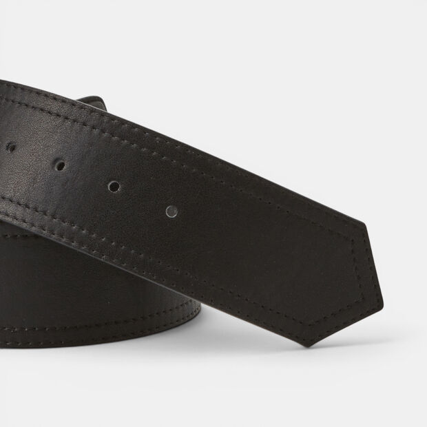 Women's belt with matching buckle, Black