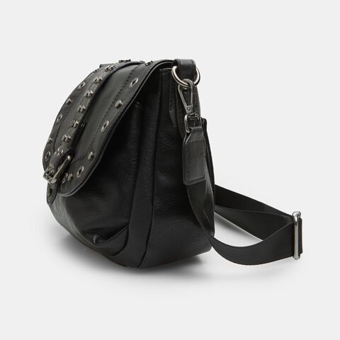 Women's Crossbody with Studs, Black