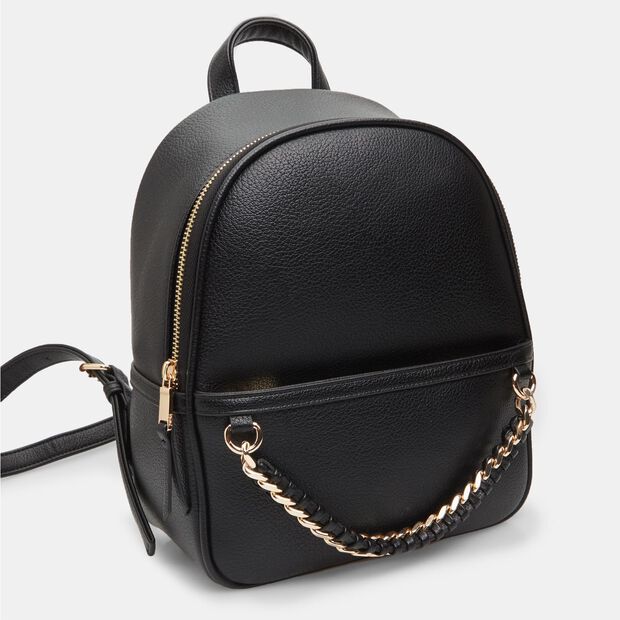 Women's Backpack with Chain, Black