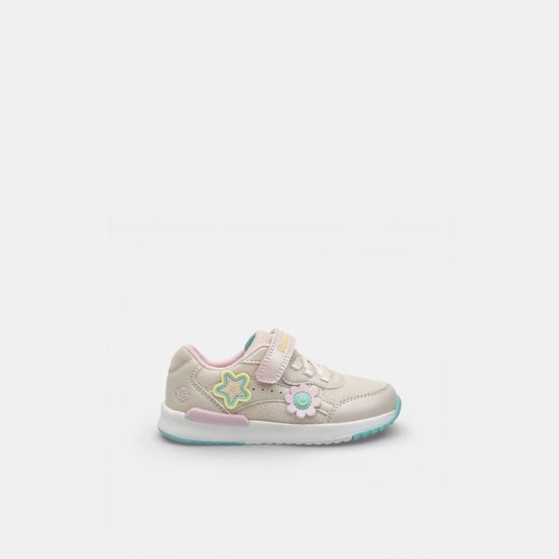 Bubblegummers girls' sneakers with strap, Beige