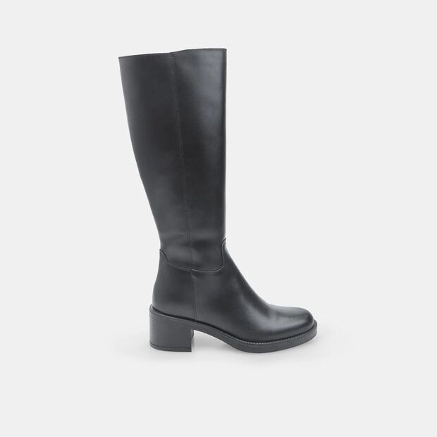 Damenstiefel aus Leder Bata, Schwarz