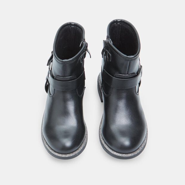 Bubblegummers M&auml;dchenstiefelette mit Schnallen, Schwarz