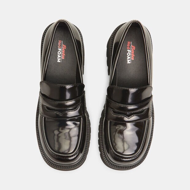 Women's Loafers with Track Sole, Black