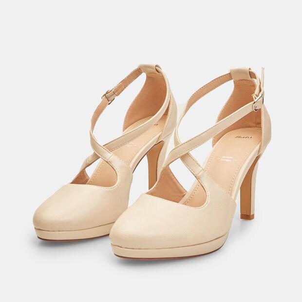 Damen-Pumps mit 9,2 cm Absatz, Beige