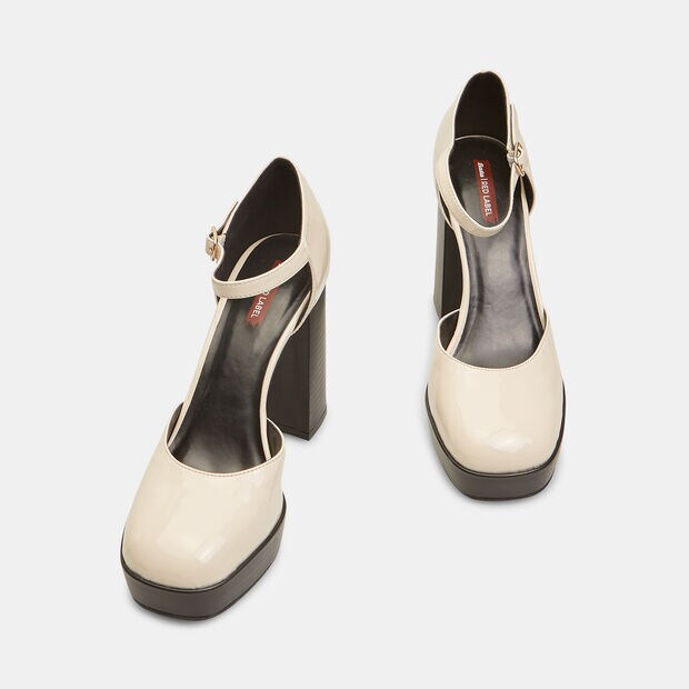 Zapatos de tac&oacute;n alto con plataforma, Blanco