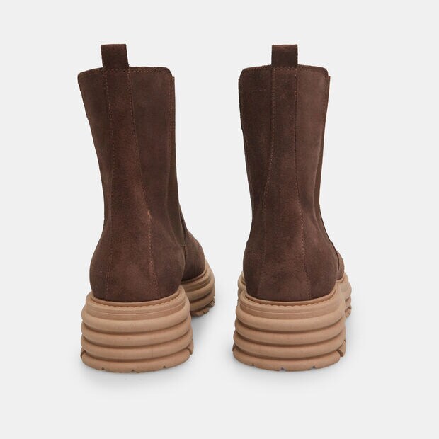 Women's Suede Bootie with Track Sole, 