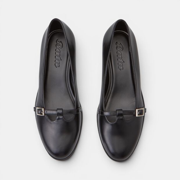 Damen-Pumps aus Leder mit Blockabsatz und Bata-Riemchen, 