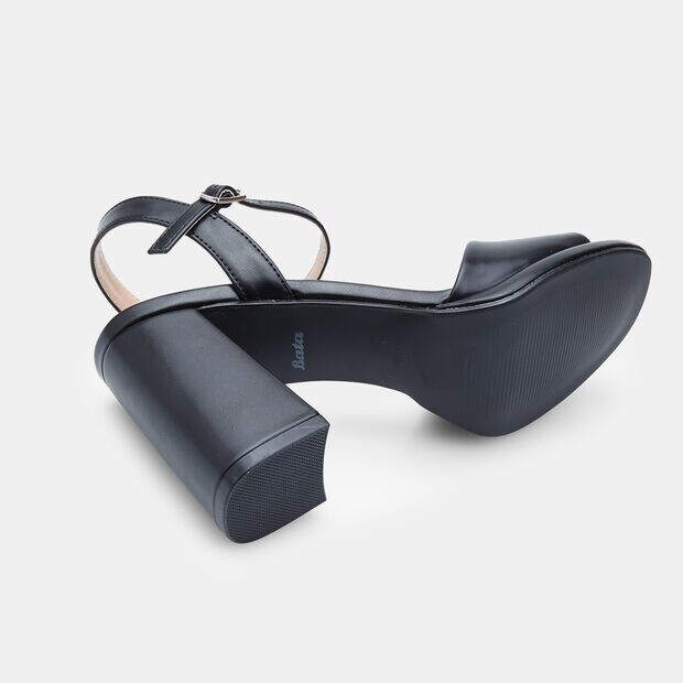 BATA Women's Sandals with Ankle Straps, Black