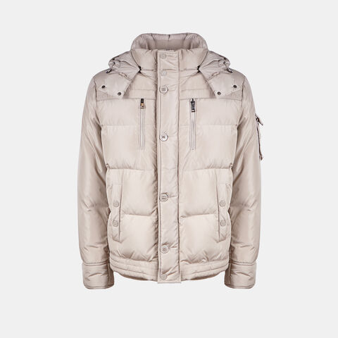 Men's padded jacket in technical fabric Bata, Beige