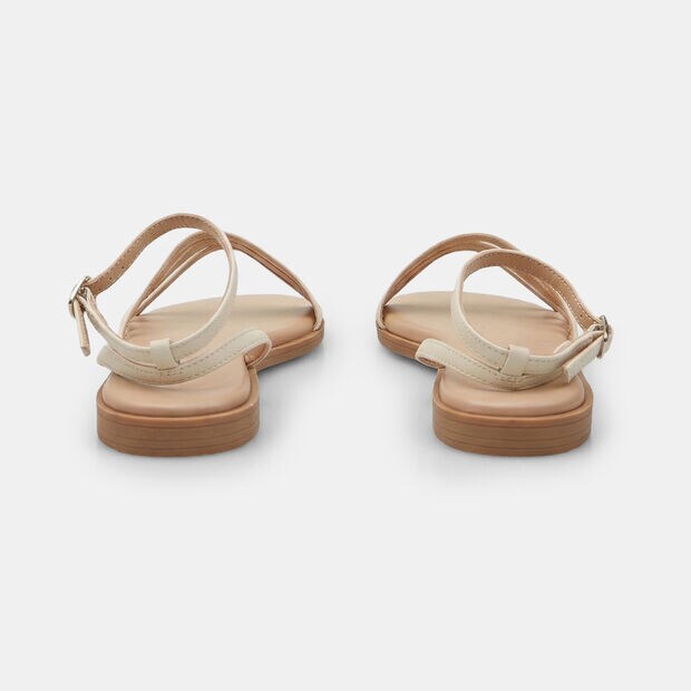 Women's sandal with ankle strap by Bata, White