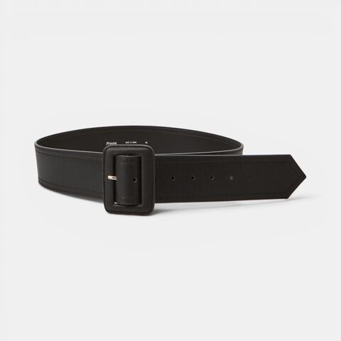 Women's belt with matching buckle, Black