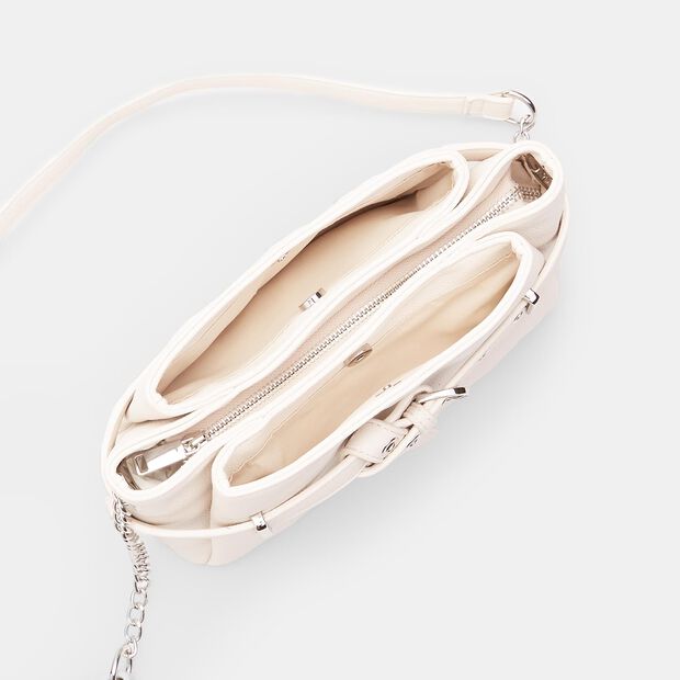 Damen Crossbody mit Schnalle und Gurt von Bata, Wei&szlig;