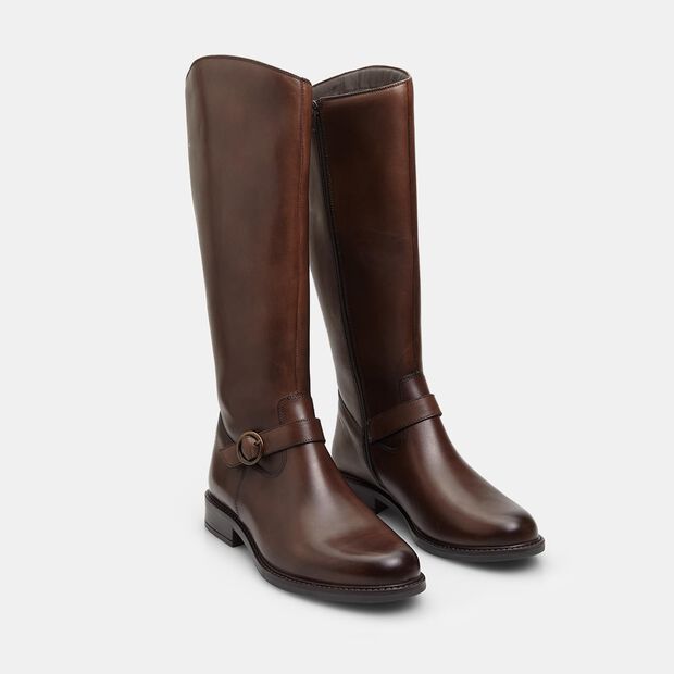Damenstiefel aus Leder, Braun