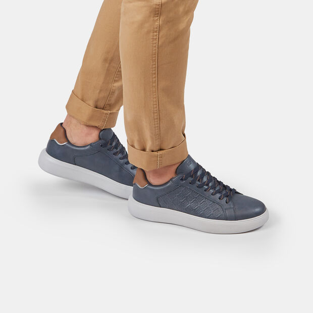 Bata Red Label Men's Sneakers with Logos, Blue