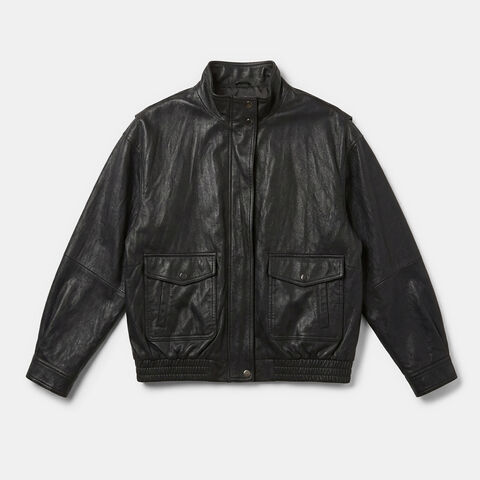 Women's Bomber Jacket with Front Pockets Bata, Black