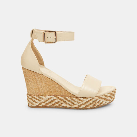 Women's wedge sandals, Beige