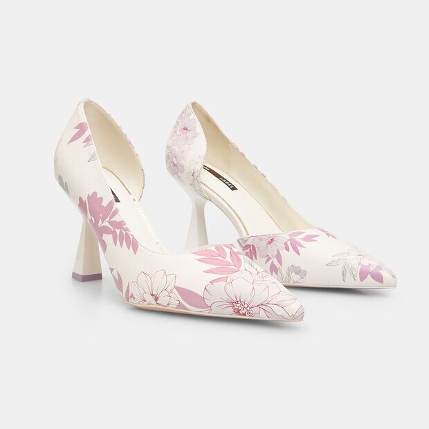 Bata Red Label Frauen Pumps mit 8,5 cm Absatz, Wei&szlig;