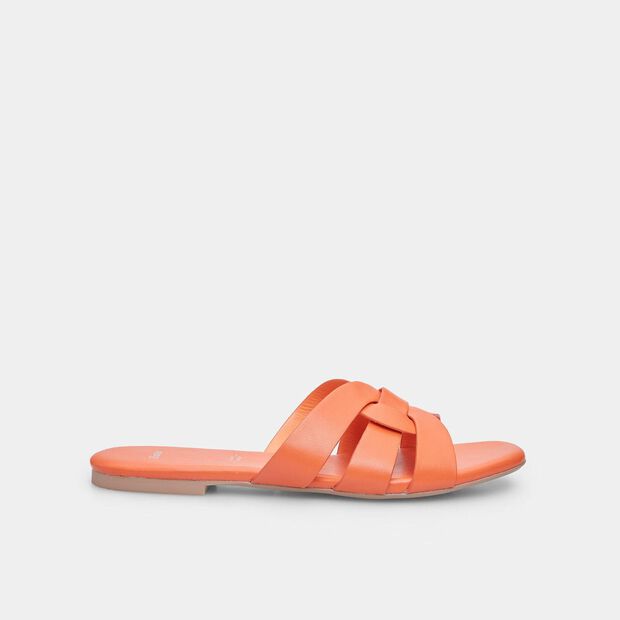 Women's Flat Mule, Orange