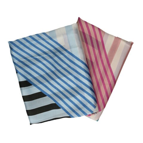 Rectangular scarves with geometric patterns, Multicolor
