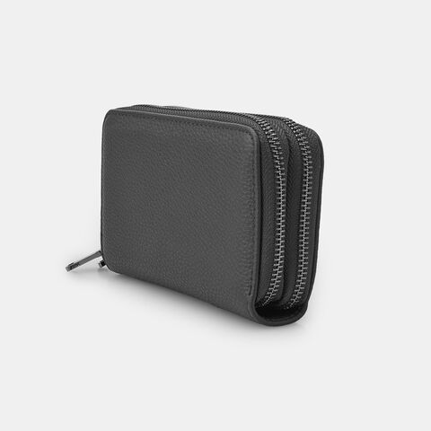 Women's zip-around wallet, Black