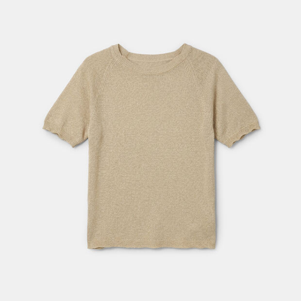 Women's short-sleeve lurex top Orgini, Gold