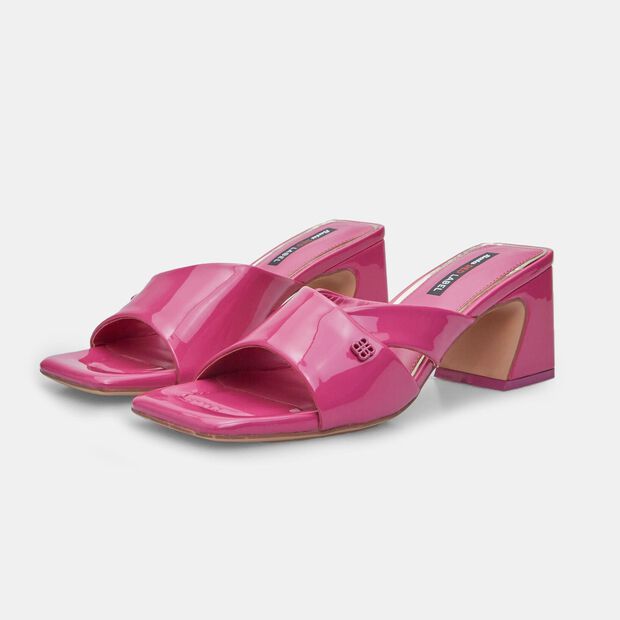 Bata Red Label Damen Mule mit 6 cm Absatz, Fuchsienrot
