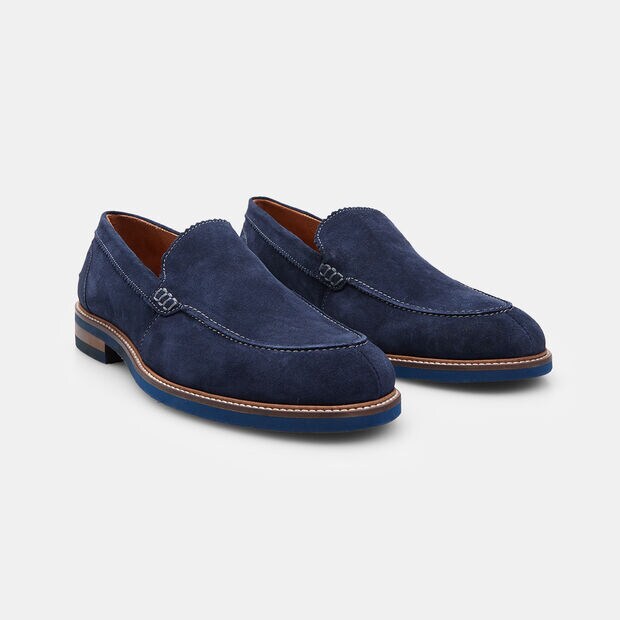 BATA Herren Wildledermokassin, Blau