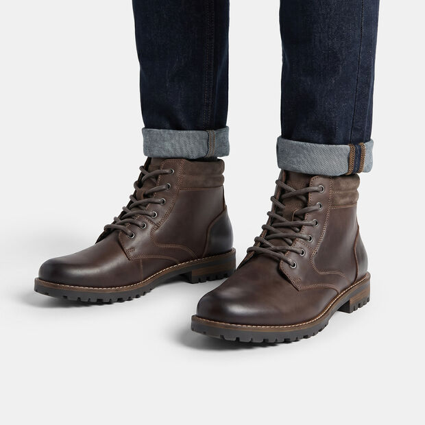 Men's leather lace-up ankle boot, 
