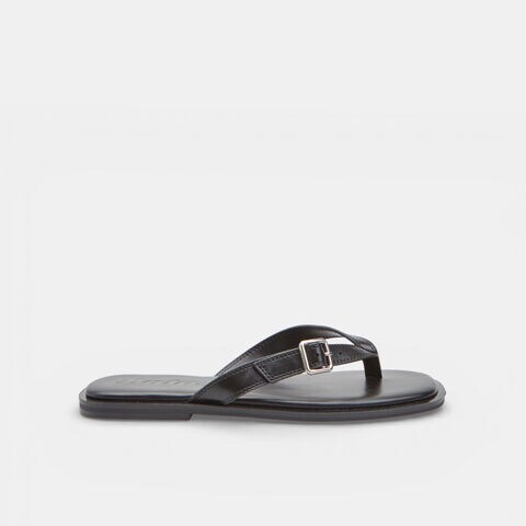 Flache Damen-Zehentrenner von Bata, Schwarz