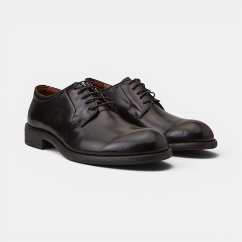 Leather Lace-Up Shoes for Men BATA 24H, Black
