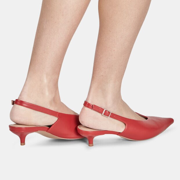 Women's slingback court shoes with adjustable strap Bata, Red
