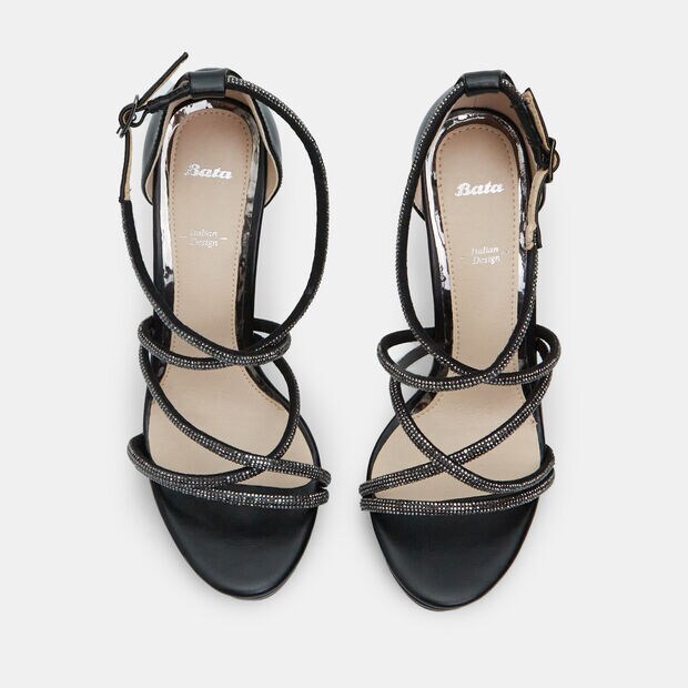 BATA Women's Sandal with 11cm Heel, Black