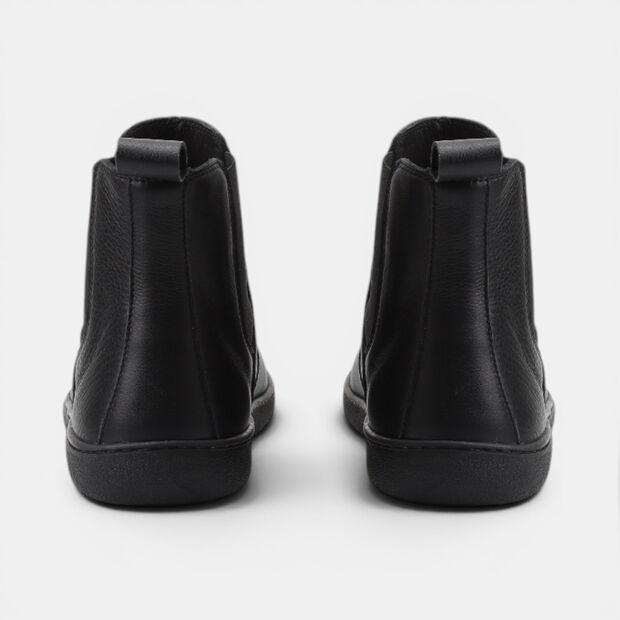 Men's leather ankle boot by Bata, Black