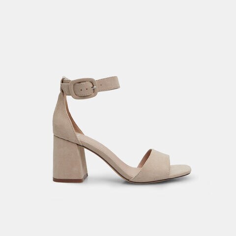 Sandals with ankle strap, Nude