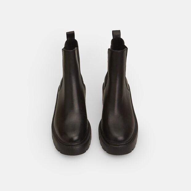 Damen-Stiefeletten Bata Flexible aus Leder, Schwarz