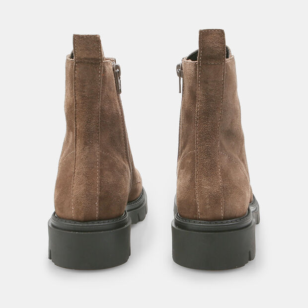 Damen Stiefeletten aus Wildleder, Taupe