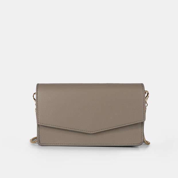 Damentasche aus Leder, Beige