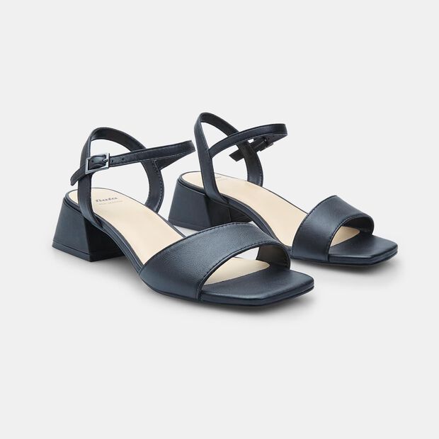 Damen-Ledersandalen mit Absatz von BATA, Schwarz