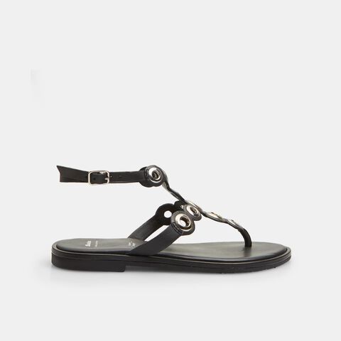 Leather Women's Sandal, Black