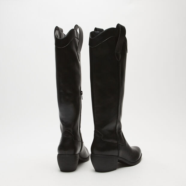 Kniehohe Stiefel mit kubanischem Absatz, 