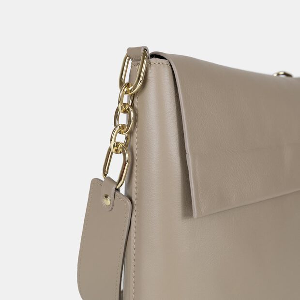 Women's leather bag, Taupe