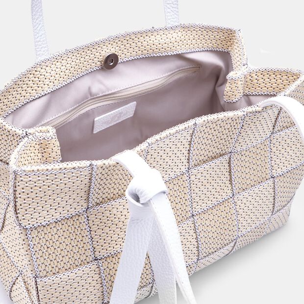 Bata women's Shopper with woven effect, Multicolor