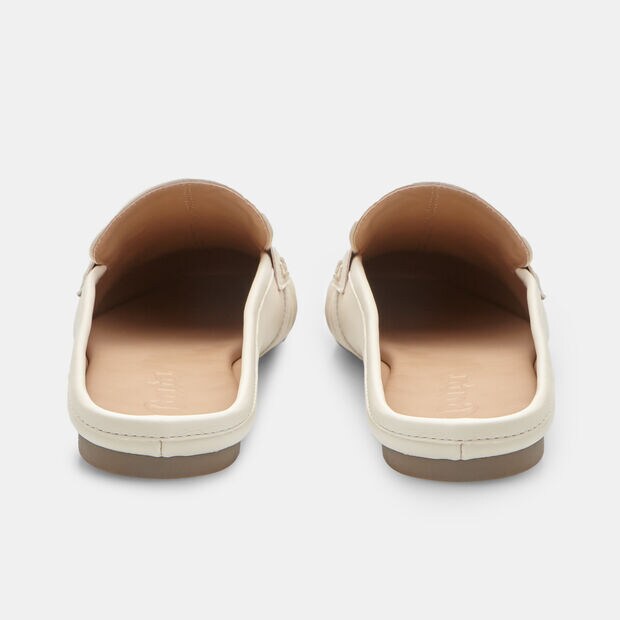 Bata women's moccasin slipper, White