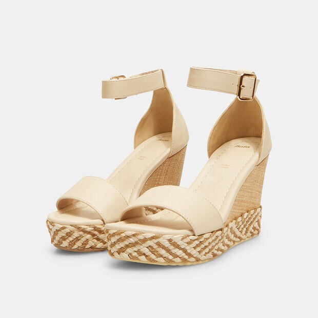 Damensandalen mit Keilabsatz, 