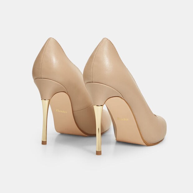 Women's Wave D&egrave;collet&egrave; with Golden Stiletto Heels, Pink