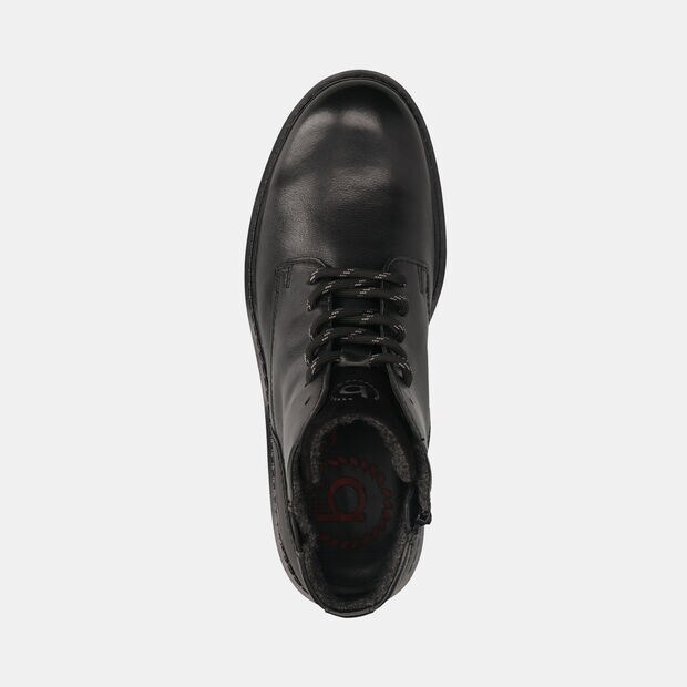 Men's lace-up ankle boot in Bugatti leather, Black